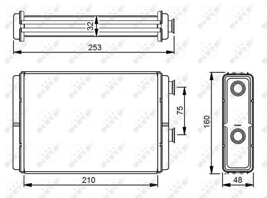 Radiateur de chauffage NRF B.V. ref. 53233