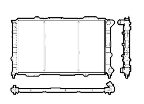 Radiador, refrigeración del motor NRF B.V. ref. 53242