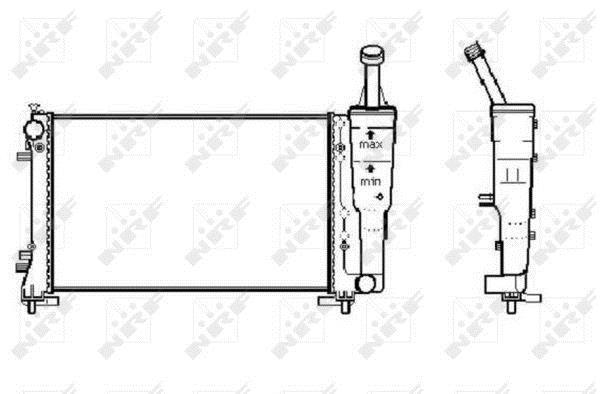 Radiador, refrigeración del motor NRF B.V. ref. 53247A