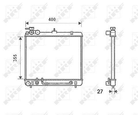 Radiador motor NRF B.V. ref. 53256