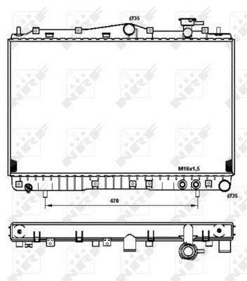 Radiateur moteur (Radiateur de refroidissement) NRF B.V. 53259