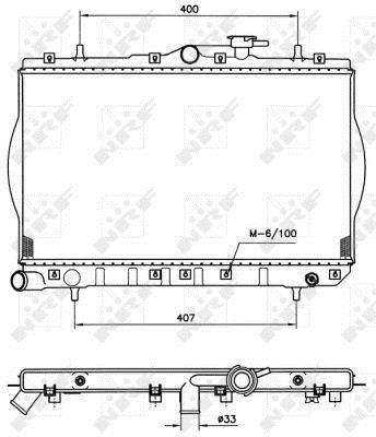Radiador, refrigeración del motor NRF B.V. ref. 53260
