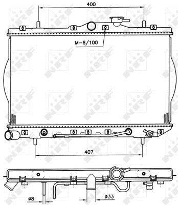 Radiador, refrigeración del motor NRF B.V. ref. 53261