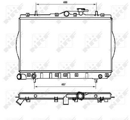 Radiador, refrigeración del motor NRF B.V. ref. 53262