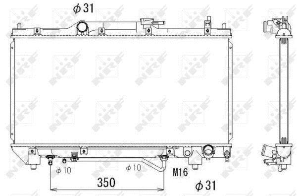 Radiador, refrigeración del motor NRF B.V. ref. 53264