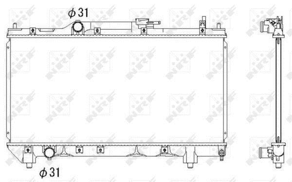 Radiador, refrigeración del motor NRF B.V. ref. 53266