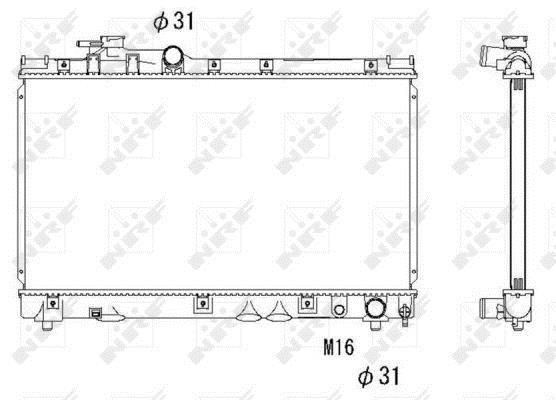 Radiador motor NRF B.V. ref. 53273