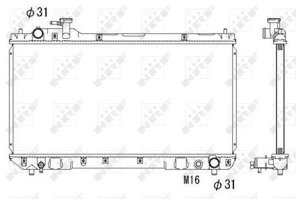 Radiateur moteur (Radiateur de refroidissement) NRF B.V. 53275
