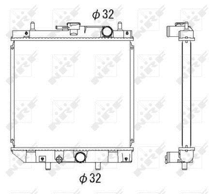 Radiador, refrigeración del motor NRF B.V. ref. 53276