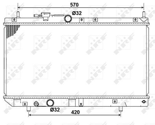 Radiador, refrigeración del motor NRF B.V. ref. 53277