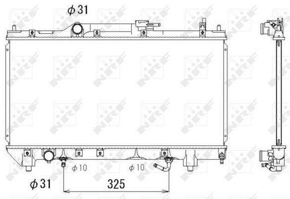 Radiateur moteur (Radiateur de refroidissement) NRF B.V. 53278