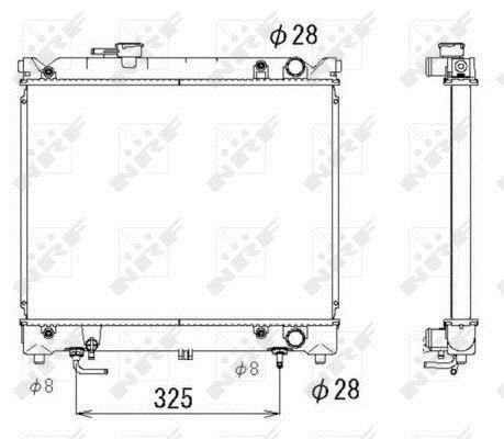Radiador, refrigeración del motor NRF B.V. ref. 53280