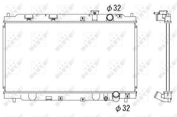 Radiador, refrigeración del motor NRF B.V. ref. 53284