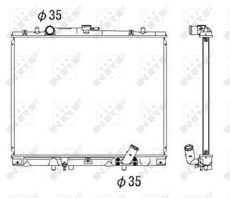 Radiador, refrigeración del motor NRF B.V. ref. 53285