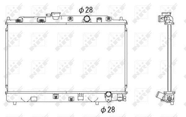 Radiador, refrigeración del motor NRF B.V. ref. 53286