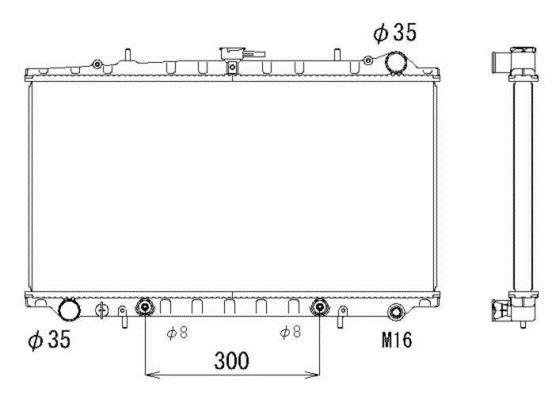 Radiateur moteur (Radiateur de refroidissement) NRF B.V. 53311