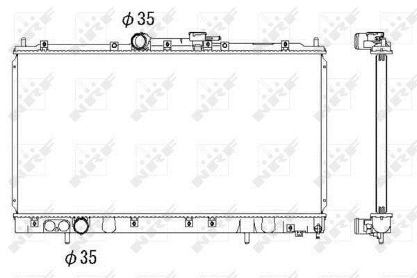 Radiateur moteur (Radiateur de refroidissement) NRF B.V. 53312