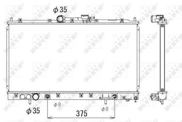 Radiateur moteur (Radiateur de refroidissement) NRF B.V. 53313