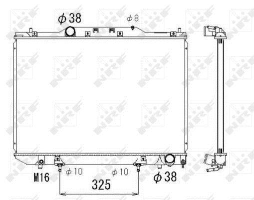 Radiateur moteur (Radiateur de refroidissement) NRF B.V. 53319