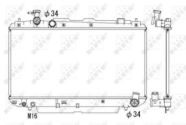 Radiador, refrigeración del motor NRF B.V. ref. 53324