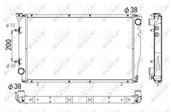 Radiador, refrigeración del motor NRF B.V. ref. 53326