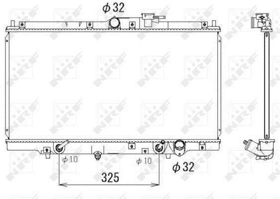 Radiateur moteur (Radiateur de refroidissement) NRF B.V. 53328