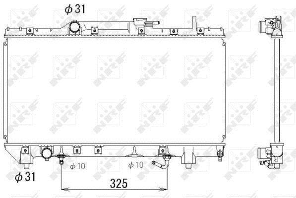 Radiateur moteur (Radiateur de refroidissement) NRF B.V. 53336