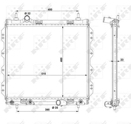 Radiateur moteur (Radiateur de refroidissement) NRF B.V. ref. 53337