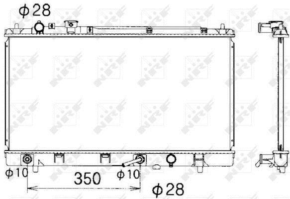 Radiateur moteur (Radiateur de refroidissement) NRF B.V. 53340