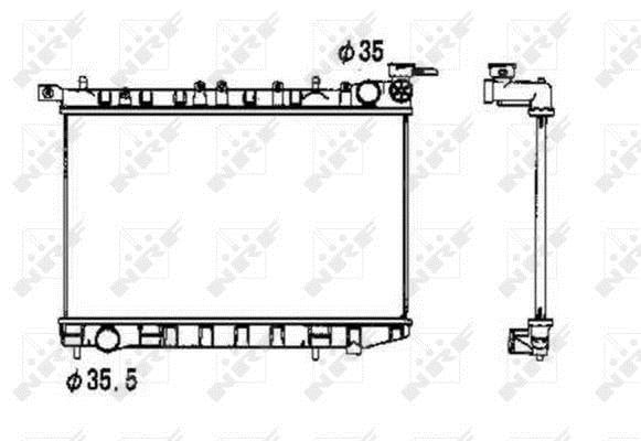 Radiateur moteur (Radiateur de refroidissement) NRF B.V. ref. 53341