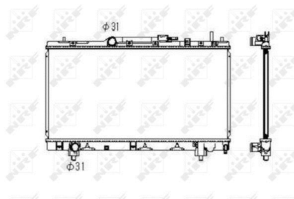 Radiador motor NRF B.V. 53347