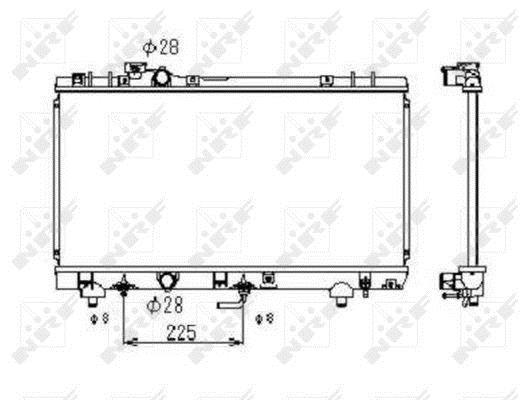 Radiador, refrigeración del motor NRF B.V. ref. 53349