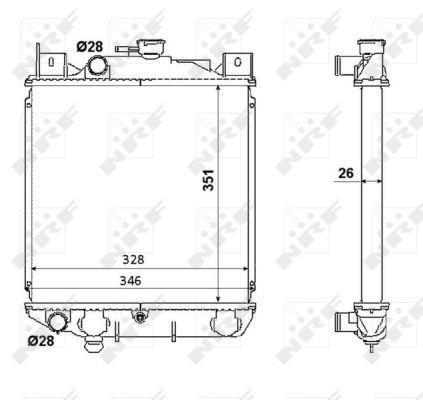 Radiateur moteur (Radiateur de refroidissement) NRF B.V. 53350