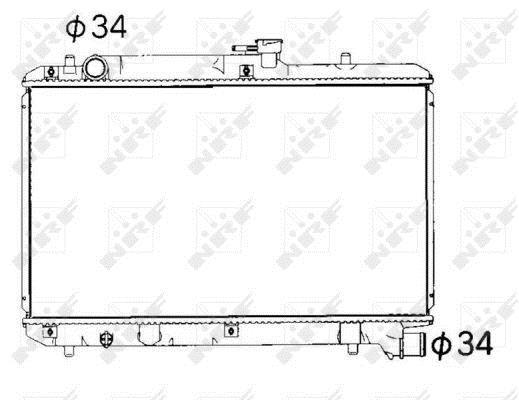 Radiateur moteur (Radiateur de refroidissement) NRF B.V. 53351
