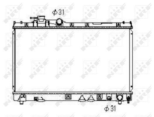 Radiador, refrigeración del motor NRF B.V. ref. 53352