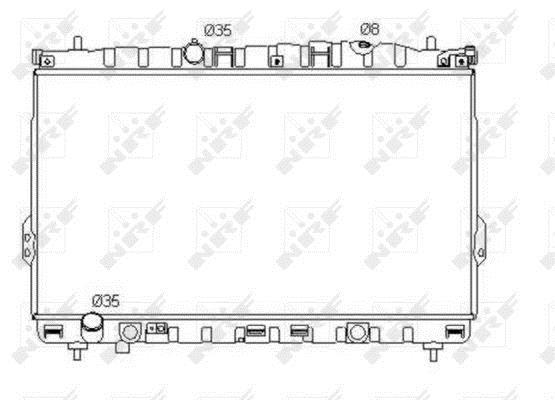 Radiador, refrigeración del motor NRF B.V. ref. 53353