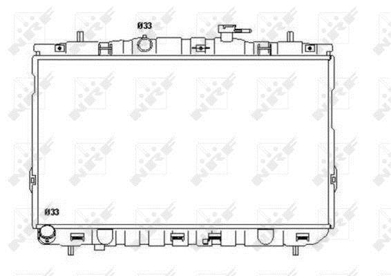 Radiateur moteur (Radiateur de refroidissement) NRF B.V. 53355