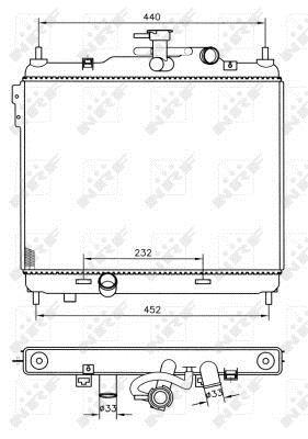 Radiateur moteur (Radiateur de refroidissement) NRF B.V. 53360