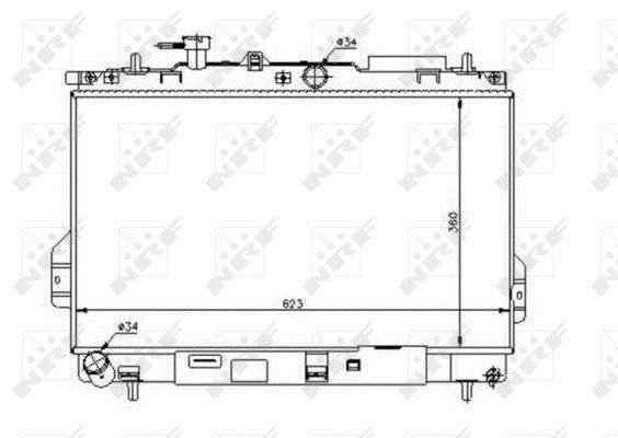 Radiateur moteur (Radiateur de refroidissement) NRF B.V. 53362