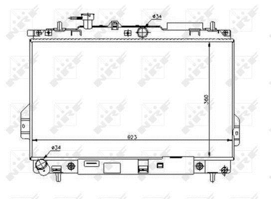 Radiateur moteur (Radiateur de refroidissement) NRF B.V. 53363
