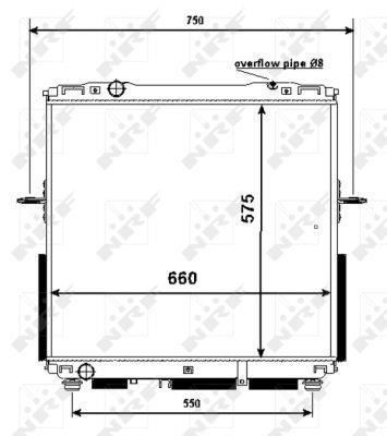 Radiador, refrigeración del motor NRF B.V. ref. 53367