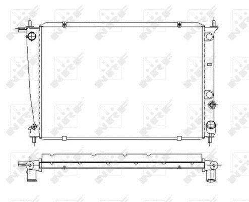 Radiador, refrigeración del motor NRF B.V. ref. 53371