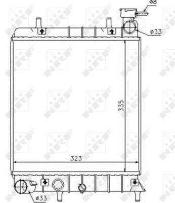 Radiador, refrigeración del motor NRF B.V. ref. 53376