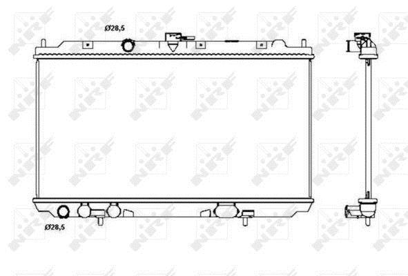 Radiador, refrigeración del motor NRF B.V. ref. 53387