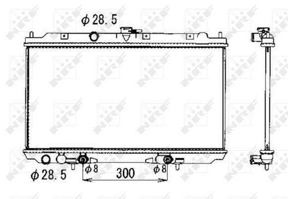 Radiateur moteur (Radiateur de refroidissement) NRF B.V. 53390