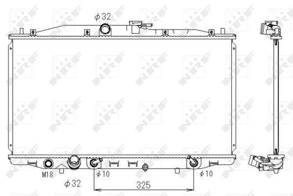 Radiateur moteur (Radiateur de refroidissement) NRF B.V. 53391