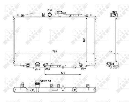 Radiateur moteur (Radiateur de refroidissement) NRF B.V. 53393