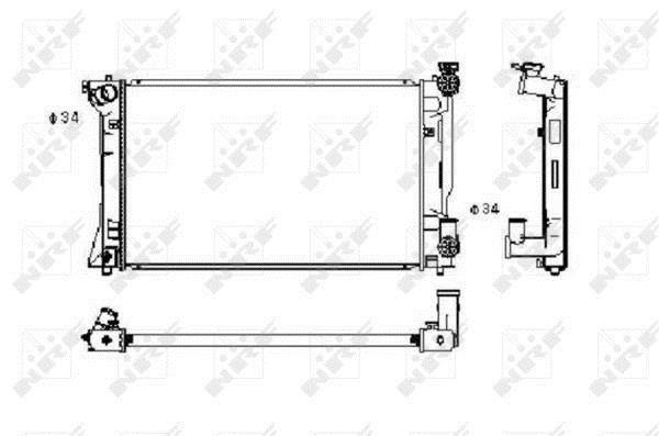 Radiador, refrigeración del motor NRF B.V. ref. 53394
