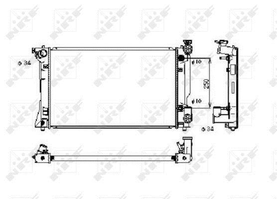 Radiador motor NRF B.V. 53395
