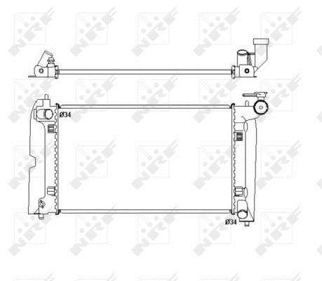 Radiateur moteur (Radiateur de refroidissement) NRF B.V. 53397